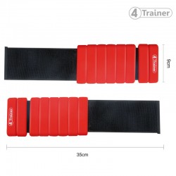 Bandes Lestées Silicone - Rouge - 2 x 1kg - 4TRAINER