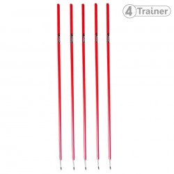 PIQUETS SLALOM - Pointe Acier Rouge - LOT DE 5 - 160cm - 4TRAINER