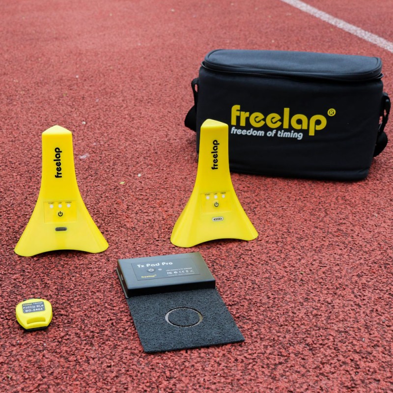 FREELAP Pack 111 Premium - Kit Chronométrage Athlétisme, Capteur FxMotion, Starter Sans Fil, Sacoche Inclus