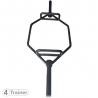 HEX BARRE - Trap Bar Full Black 140cm - 4TRAINER