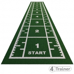 PISTE EN GAZON - 10 x 2 m - CURLED – Poils Courts