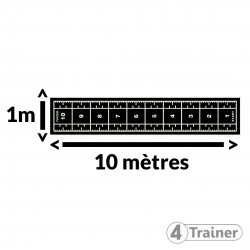 PISTE EN GAZON - Largeur 1 m - Poils Courts - Noir