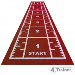 PISTE EN GAZON - Largeur 2 m - Poils Courts - Rouge