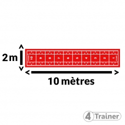 PISTE EN GAZON - Largeur 2 m - Poils Courts - Rouge