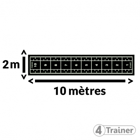 PISTE EN GAZON - Largeur 2 m - Poils Courts - Noir
