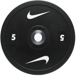 DISQUE BUMPER HALTÉRO - Uréthane - 5KG - NOIR - NIKE STRENGTH