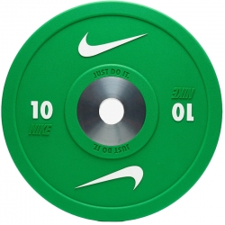 DISQUE BUMPER HALTÉRO - Uréthane - 10KG - VERT - NIKE STRENGTH