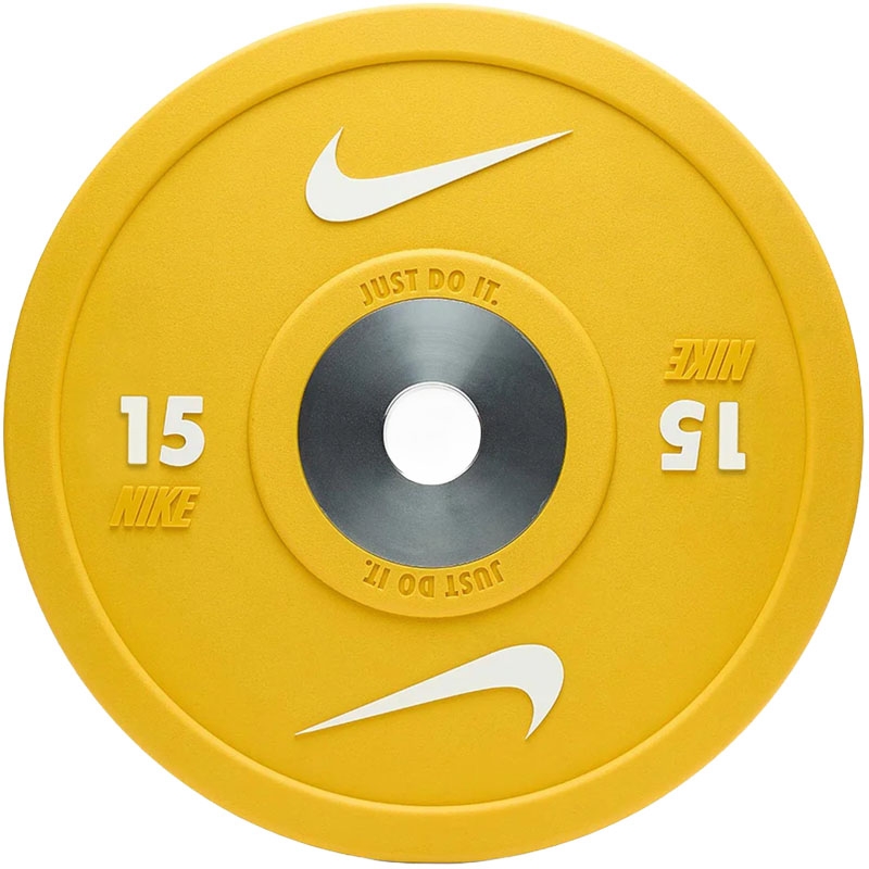 DISQUE BUMPER HALTÉRO - Uréthane - 15KG - JAUNE - NIKE STRENGTH DISQUE BUMPER HALTÉRO - Uréthane - 15KG - JAUNE - NIKE STRENGTH