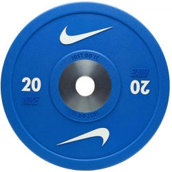 DISQUE BUMPER HALTÉRO - Uréthane - 20KG - BLEU- NIKE STRENGTH