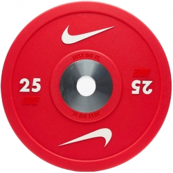 DISQUE BUMPER HALTÉRO - Uréthane - 25KG - ROUGE - NIKE STRENGTH