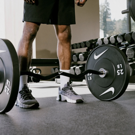 BARRE D'HALTÉROPHILIE - Nike Curl Bar - 10KG - Black Chrome - NIKE STRENGTH