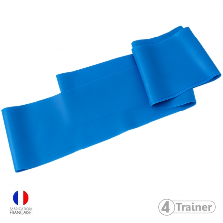 Bande Élastique Haute Performance - 250 x 15cm - Résistance Medium 4KG - BLEU - 4TRAINER