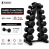 PACK HALTÈRES - 1 à 10KG avec Rack - 6 Paires (1, 3, 5, 7, 9, 10kg)  - 4TRAINER