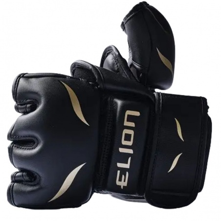 Gants mma elion uncage - ( cuir skintex ) - noir & or