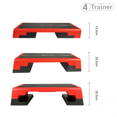 STEP FITNESS - Réglable 3 Hauteurs - 4TRAINER