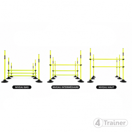 KIT PLIOMÉTRIE AJUSTABLE  - 9 Jalons Démontables 180cm - 4TRAINER