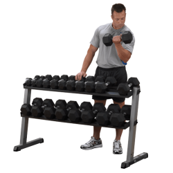 Rack de rangement pour haltères 2 niveaux Bodysolid
