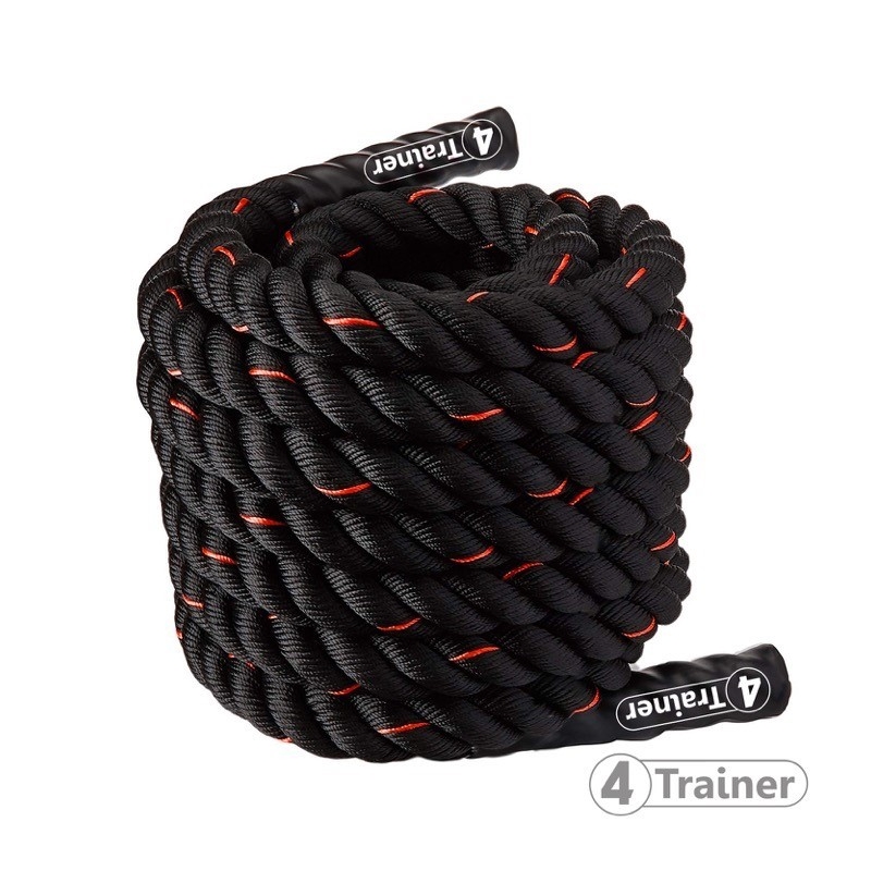Corde De Combat Battle Rope MATCHU - 9m X 38mm - 8 Kg - Polyester Tissé - Pour Crossfit, Fitness, Cardio
