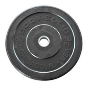 DISQUE OLYMPIQUE HALTÉROPHILIE - Bumper Noir - 10KG