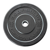 DISQUE OLYMPIQUE HALTÉROPHILIE - Bumper Noir - 25KG