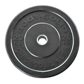 DISQUE OLYMPIQUE HALTÉROPHILIE - Bumper Noir - 20KG