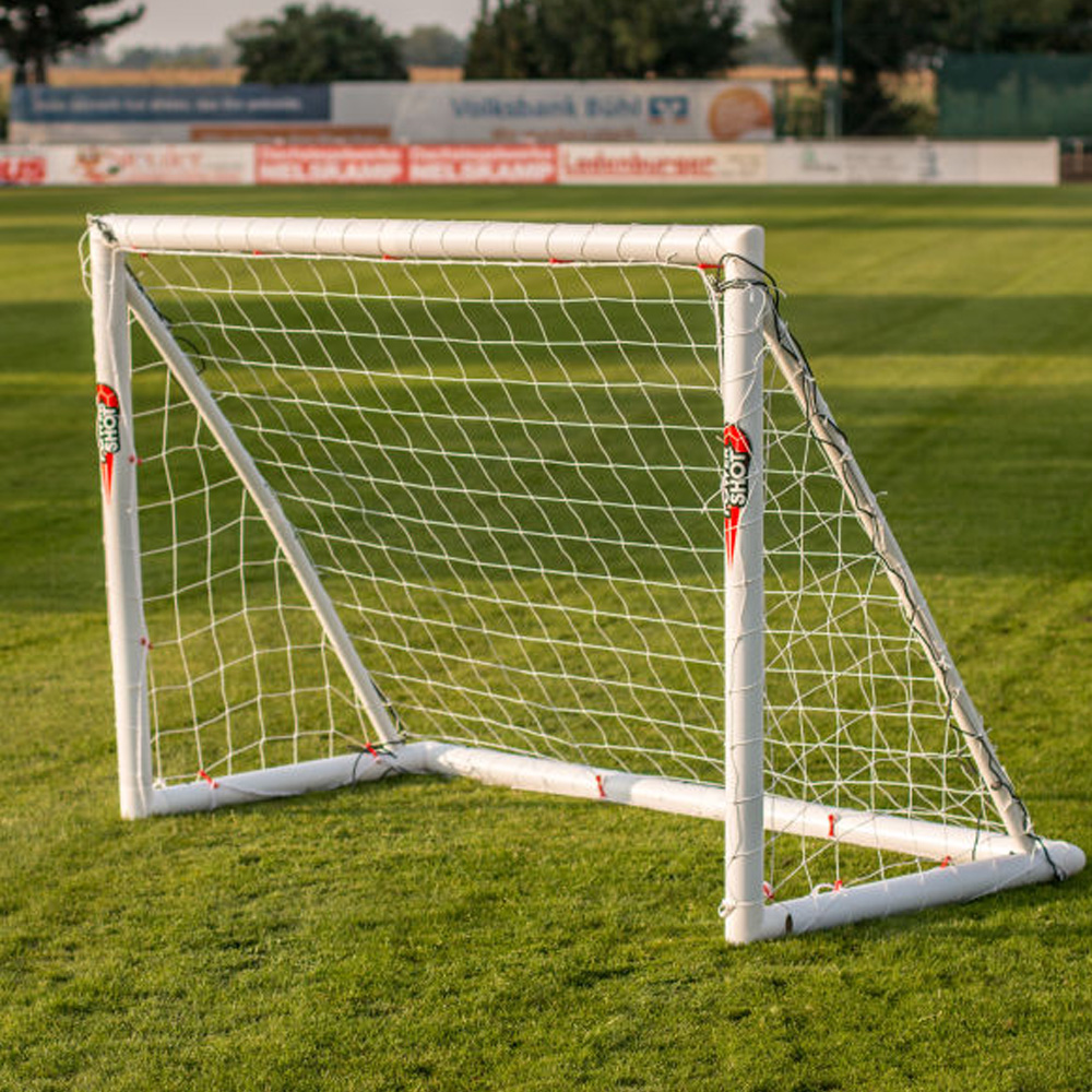 But De Football POWERSHOT - Dimensions 1,8x1,2m - UPVC 70mm - Filet Inclus - Garantie 2 Ans - Intérieur/Extérieur