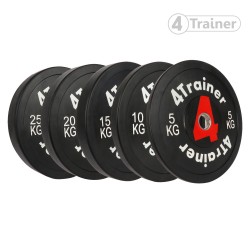 Disque Olympique - Bumper de Musculation pour Barre d'Haltérophilie - 4Trainer